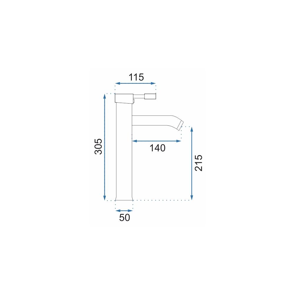 Bateria Umywalkowa Rea Graf Chrom Wysoka