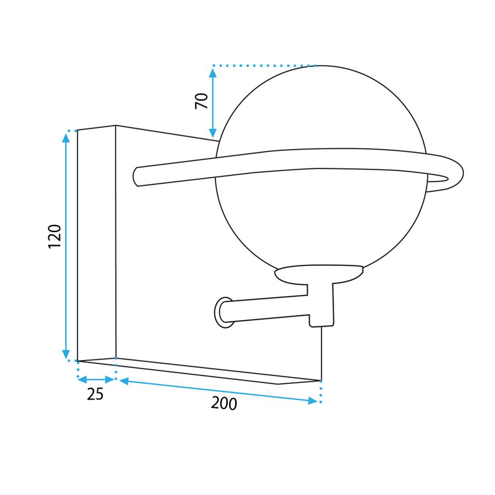 Wandlampe APP1300-1W Black Gold