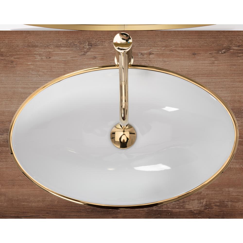 Countertop washbasin REA Pamela Gold White