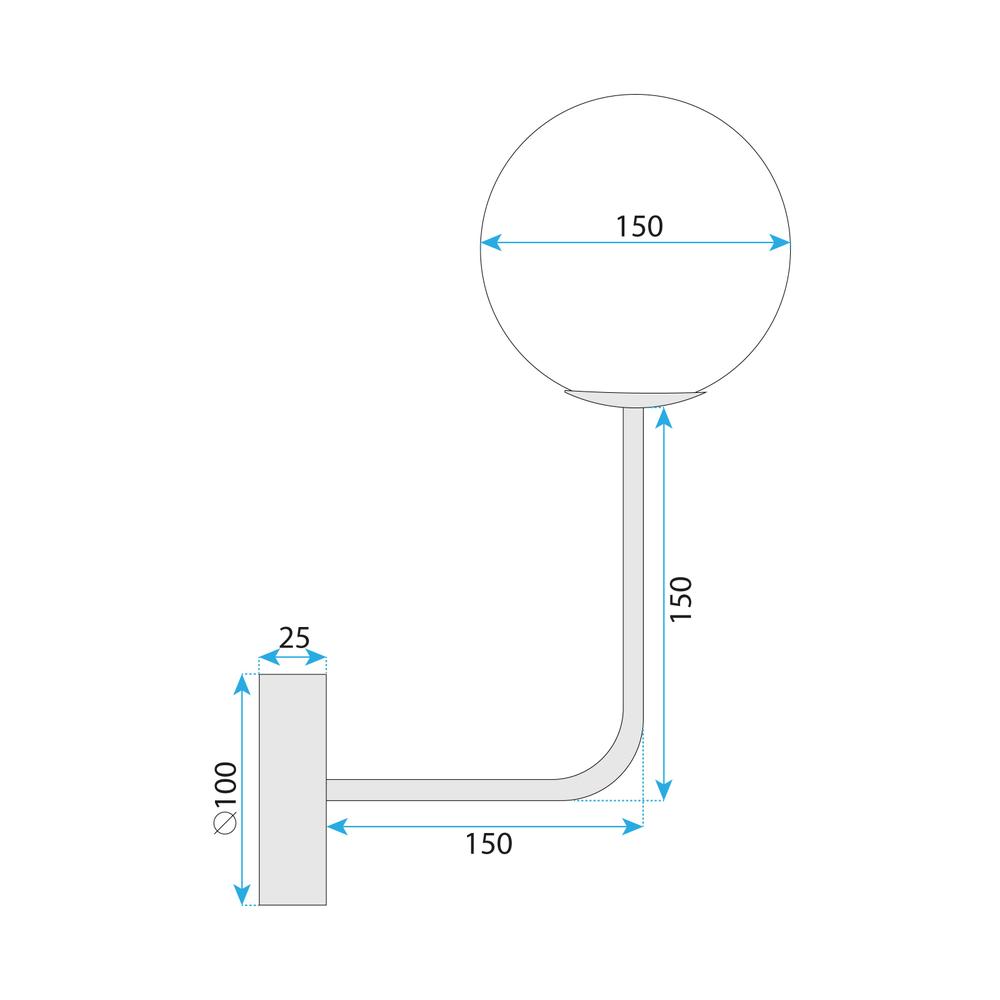 Wandlampe G096-1W GOLD