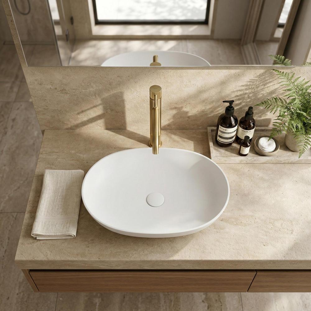 Fürdőszobai csaptelep Rea Lungo Stripe Brush Gold