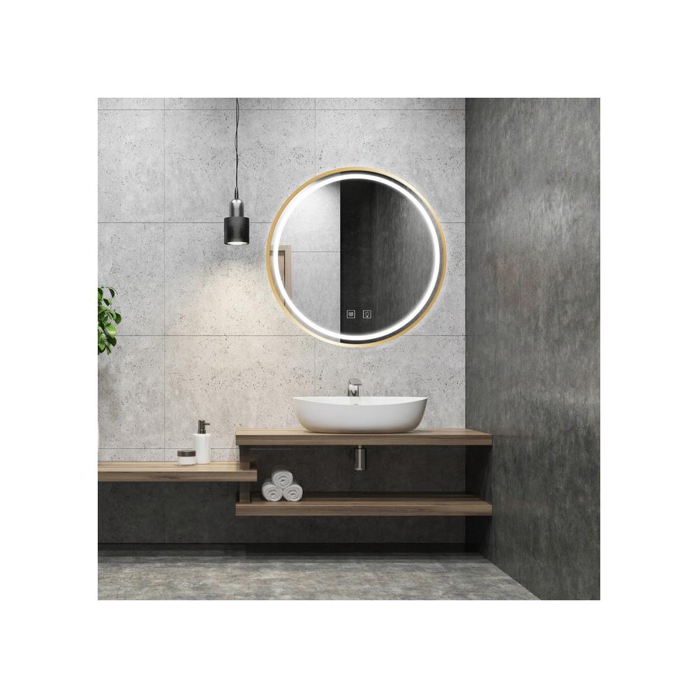 Specchio LED 90cm MMJ BRUSH GOLD