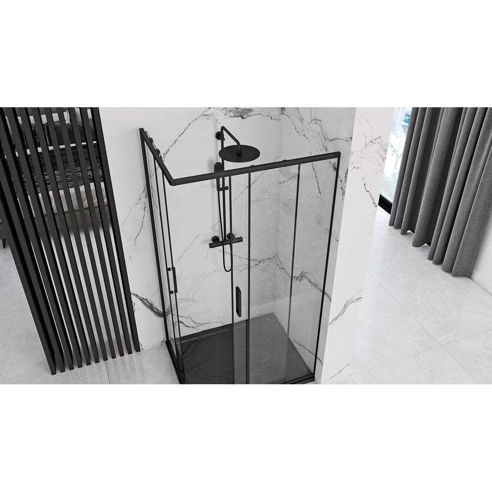 Cabina doccia Rea Punto Black 80x100