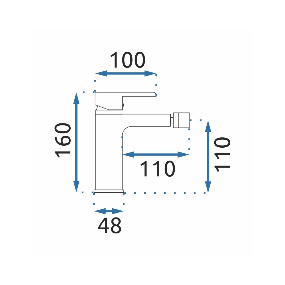 Bateria bidetowa Rea Bloom biała złota
