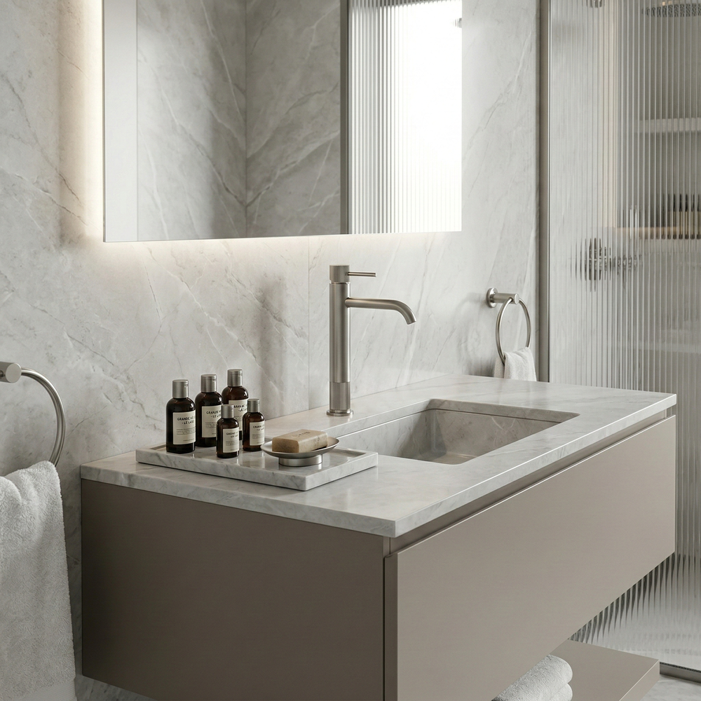 Fürdőszobai csaptelep Rea Lungo Stripe Brush Nickel