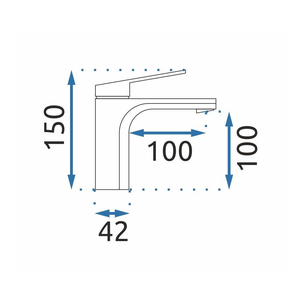 Fürdőszobai csaptelep Rea Marco Gun Grey Low