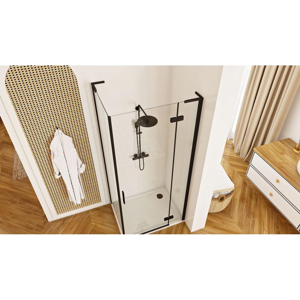 Shower enclosure REA Hugo Black 100x90