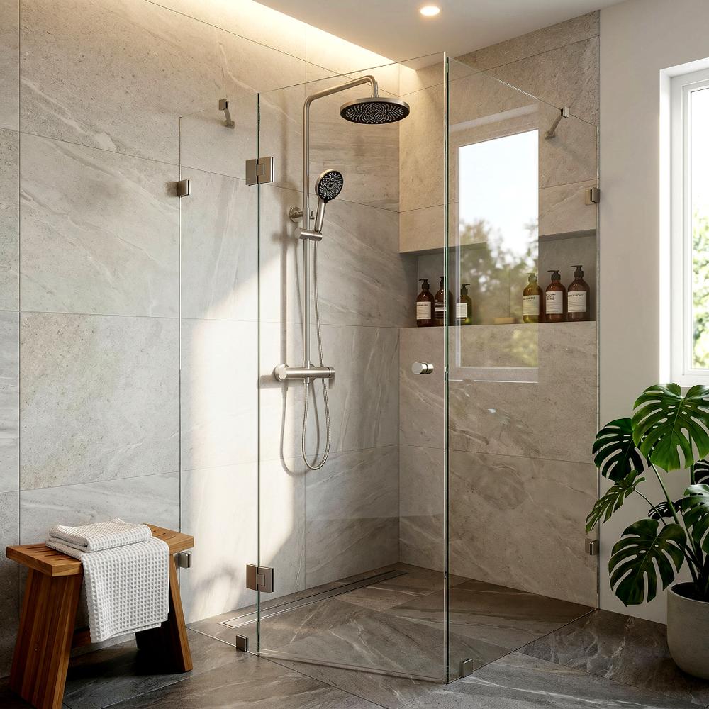 Conjunto de ducha Rea Hunter Brush Nickel