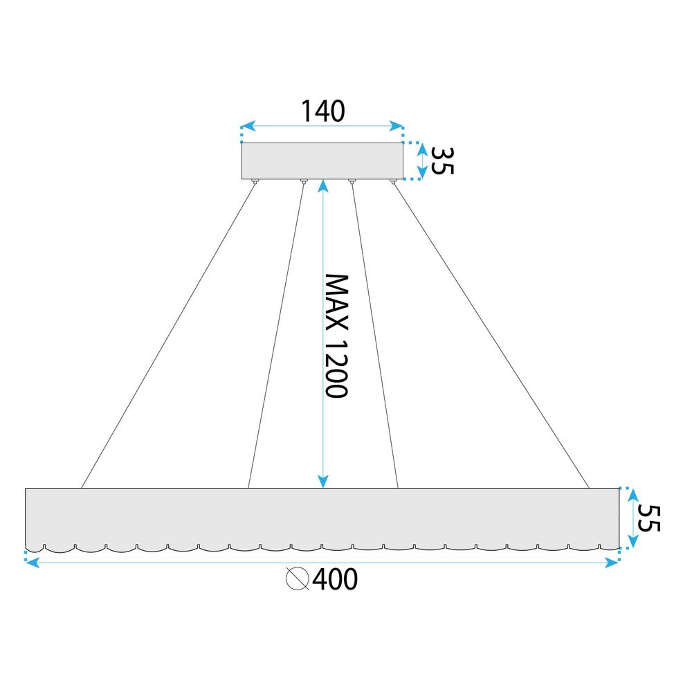 Lampe LED MS018-CP ROSE GOLD 40cm