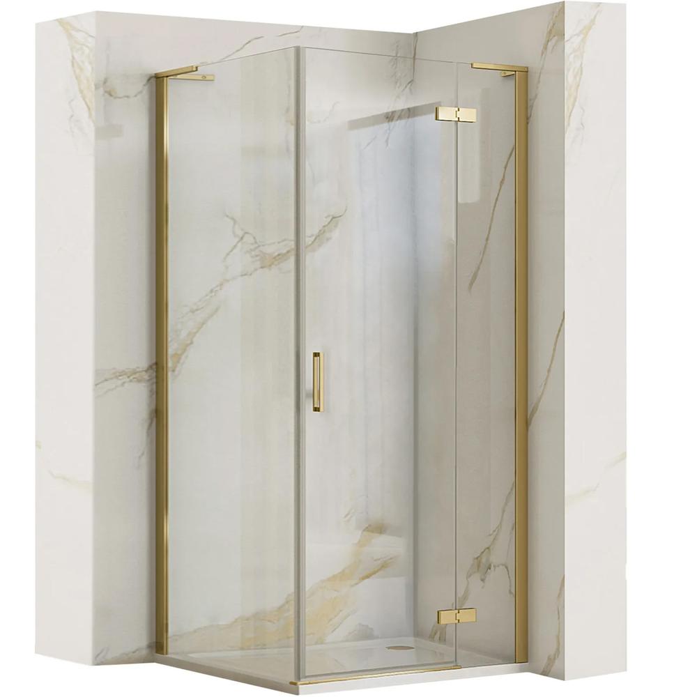 Cabine de douche REA Hugo 80x90 Gold Brush