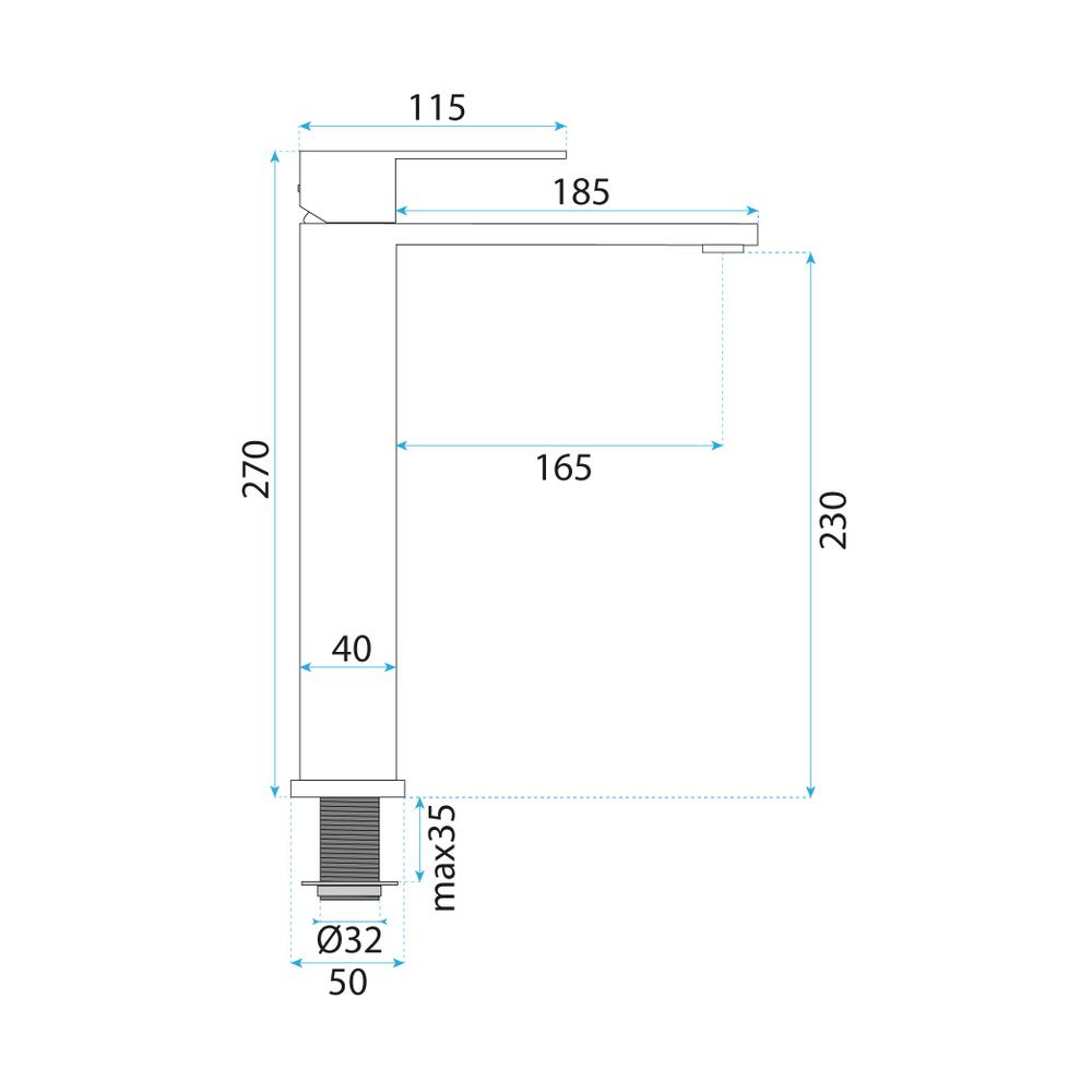 Rubinetto da bagno Rea Hunter Brush Nickel