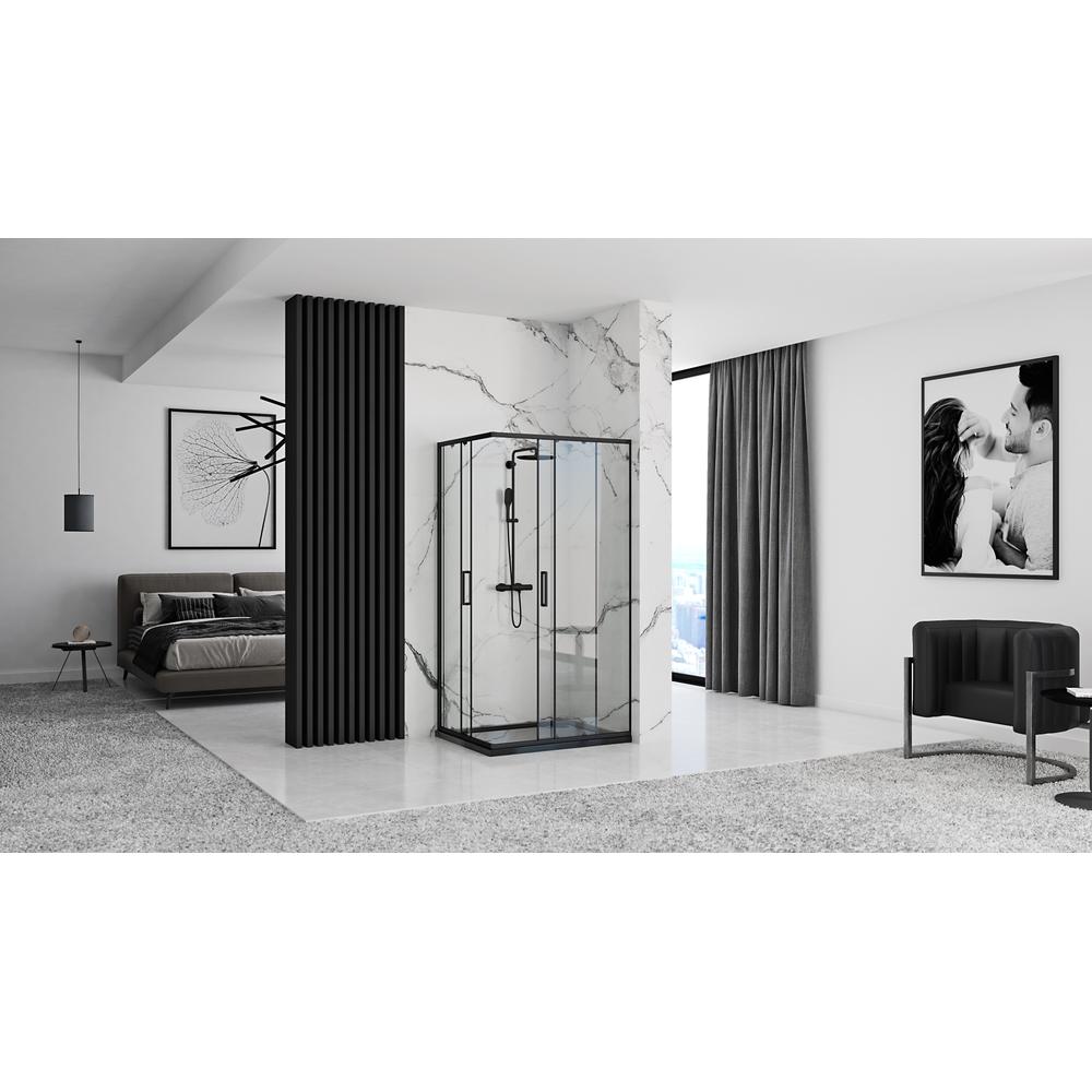 Cabina doccia Rea Punto Black 80x100