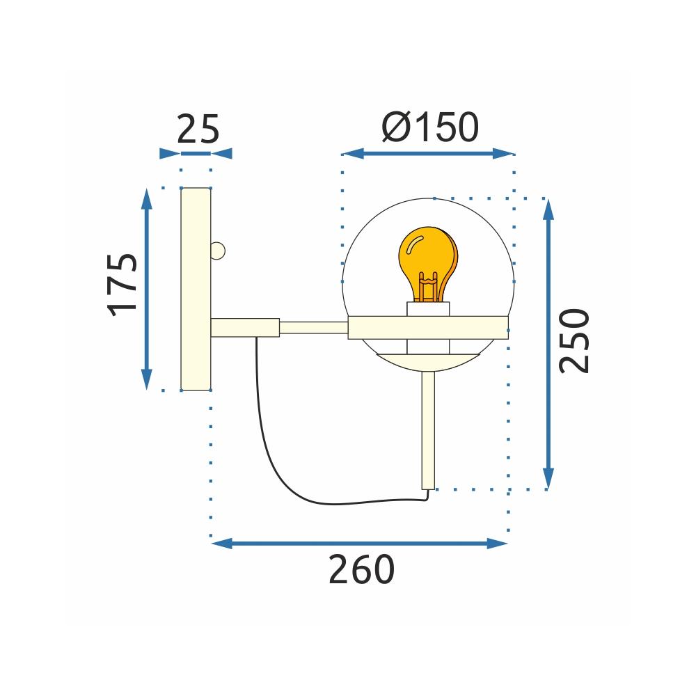 Wandlampe APP910-1W E27