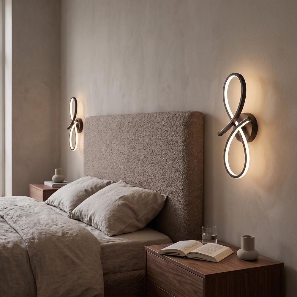 LAMPA ŚCIENNA KINKIET LED APP1050-W Czarna