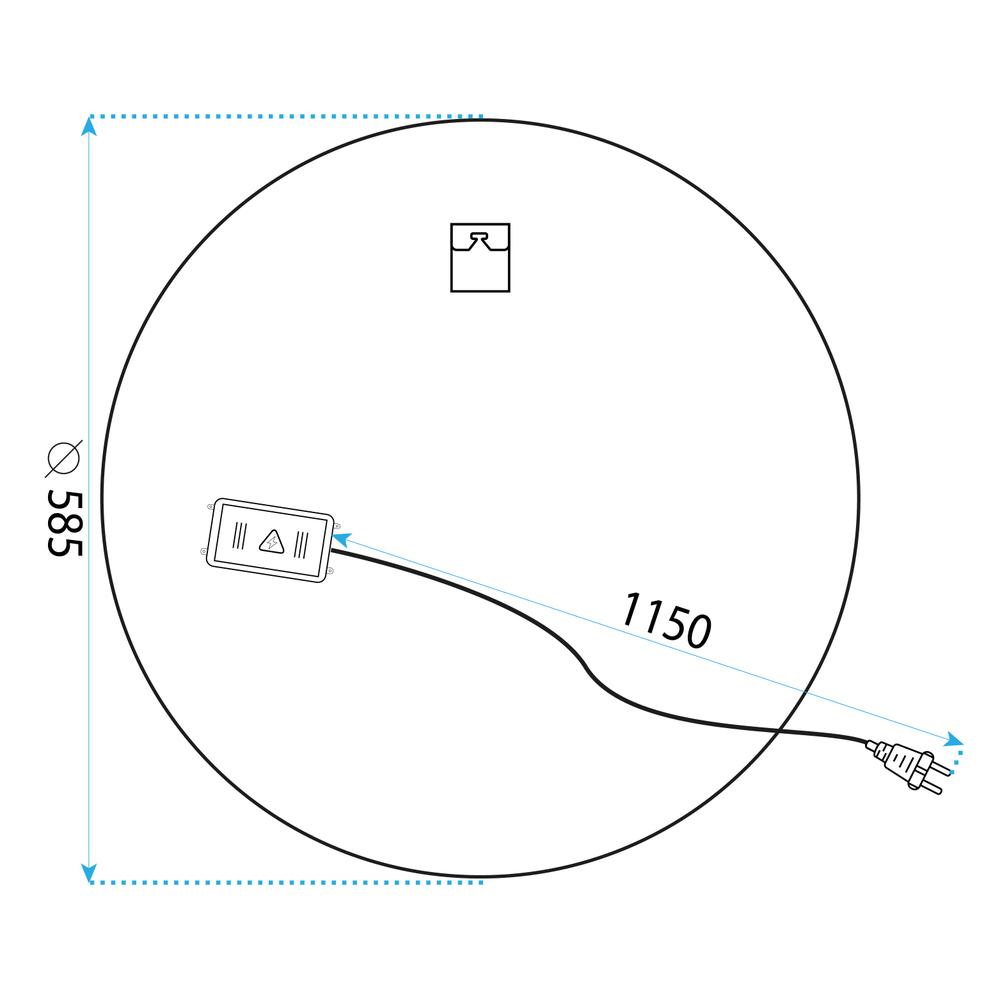 Spiegel LED 60cm BAS