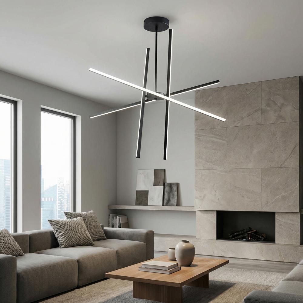 Lampa sufitowa LED APP1929-CP Czarna