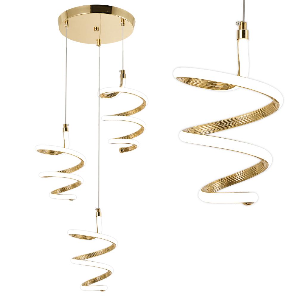 LED-Hängeleuchte G075-3CPR Gold