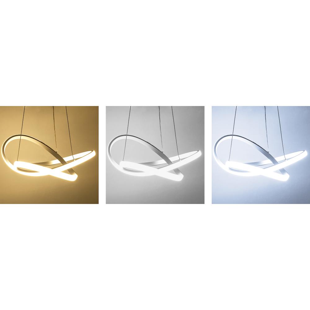 Hängelampe Ring modern LED+Fernbedienung APP392-CP White