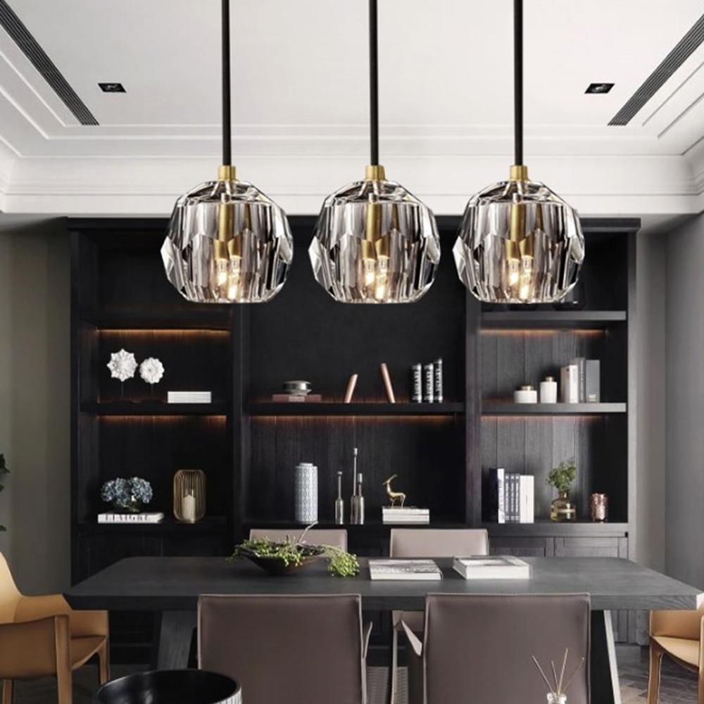 Kristall Deckenlampe APP587-3CP Black