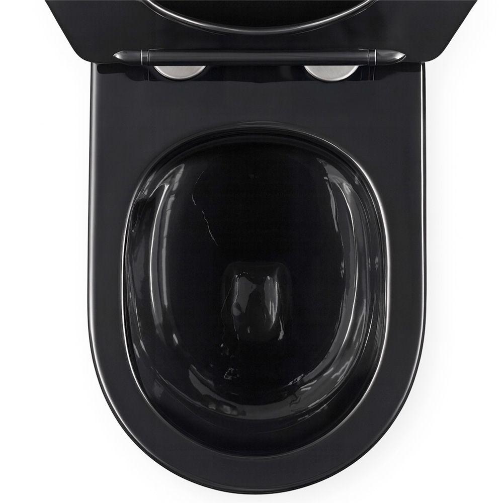 Toilet bowl Rea Carlo Mini Tornado Black Gold Egde