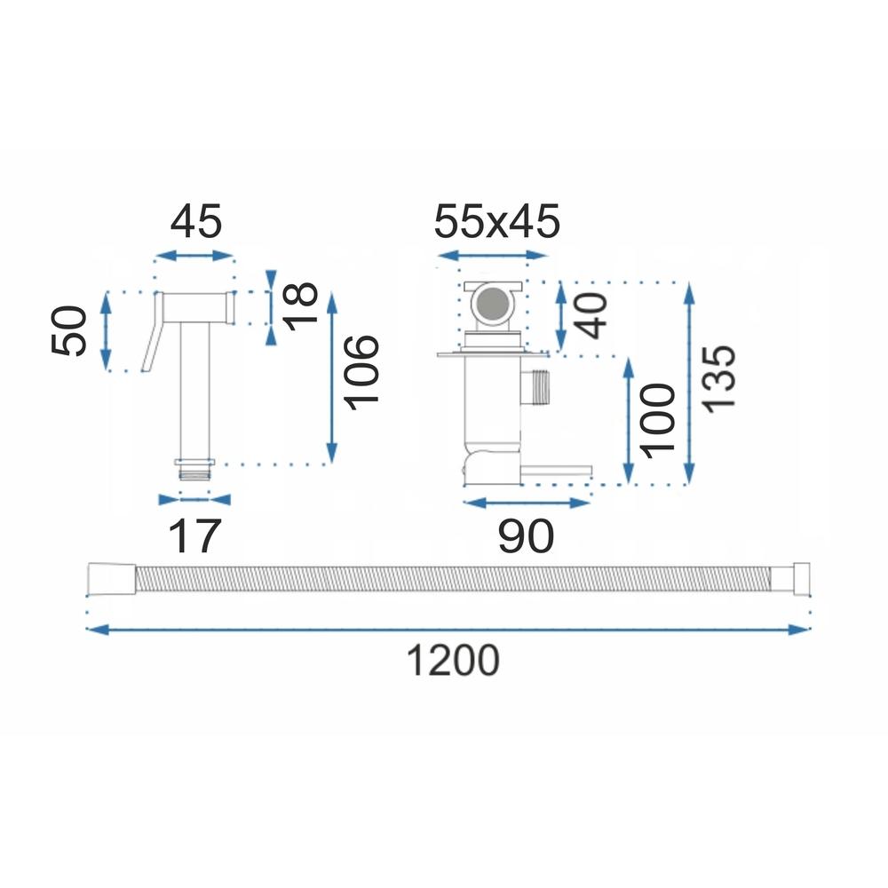 Змішувач для біде Rea Fenix Black