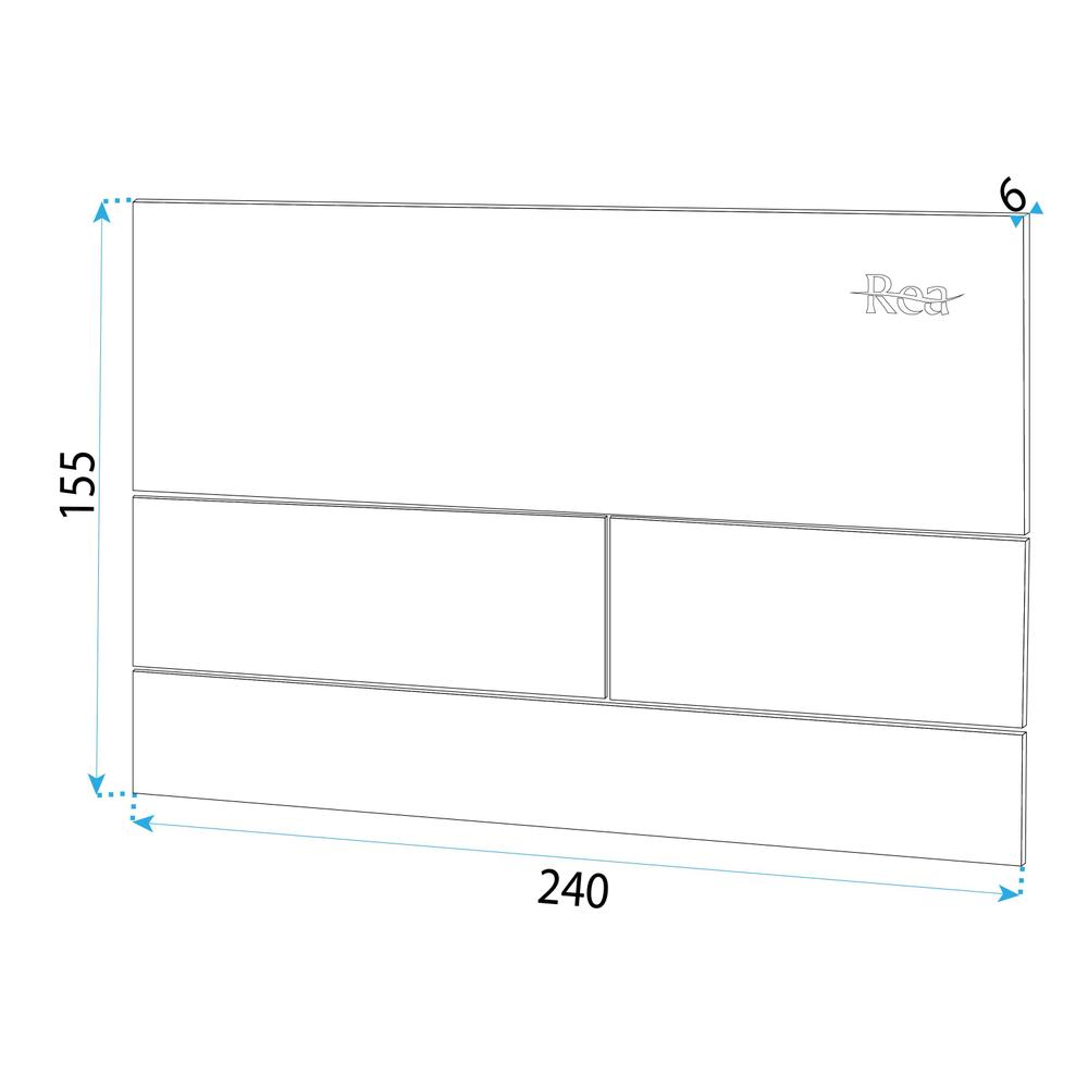 Concealed cistern frame K011A-Q Rea T Brush Gold