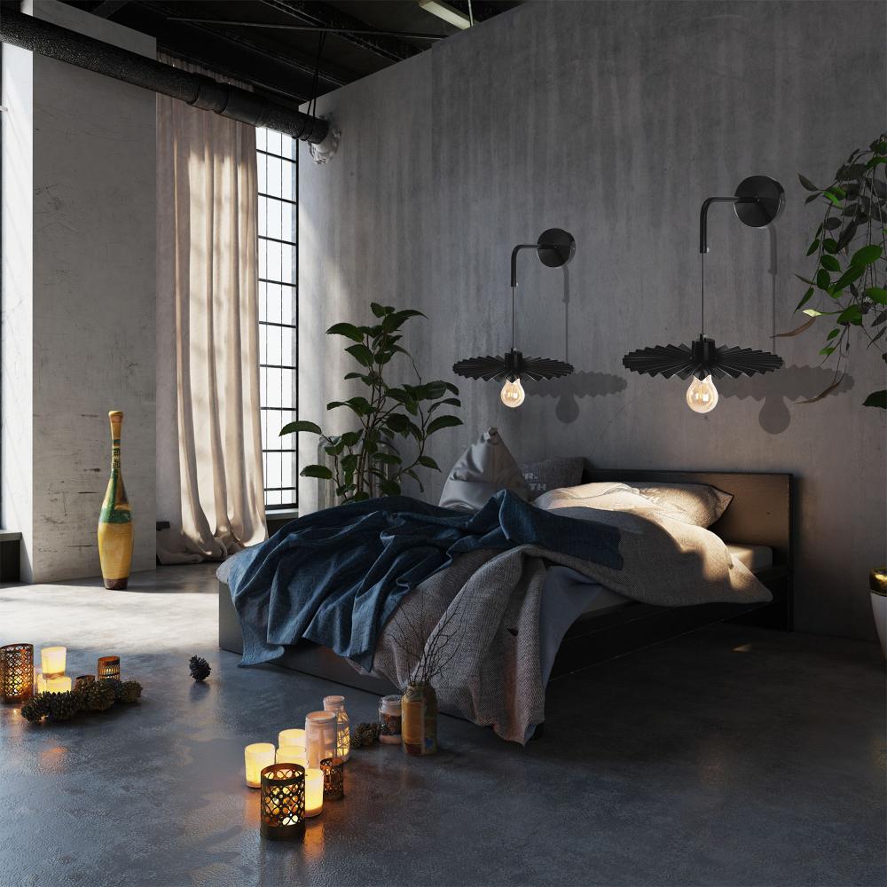 Wandlampe APP1355-1W BLACK 30 cm