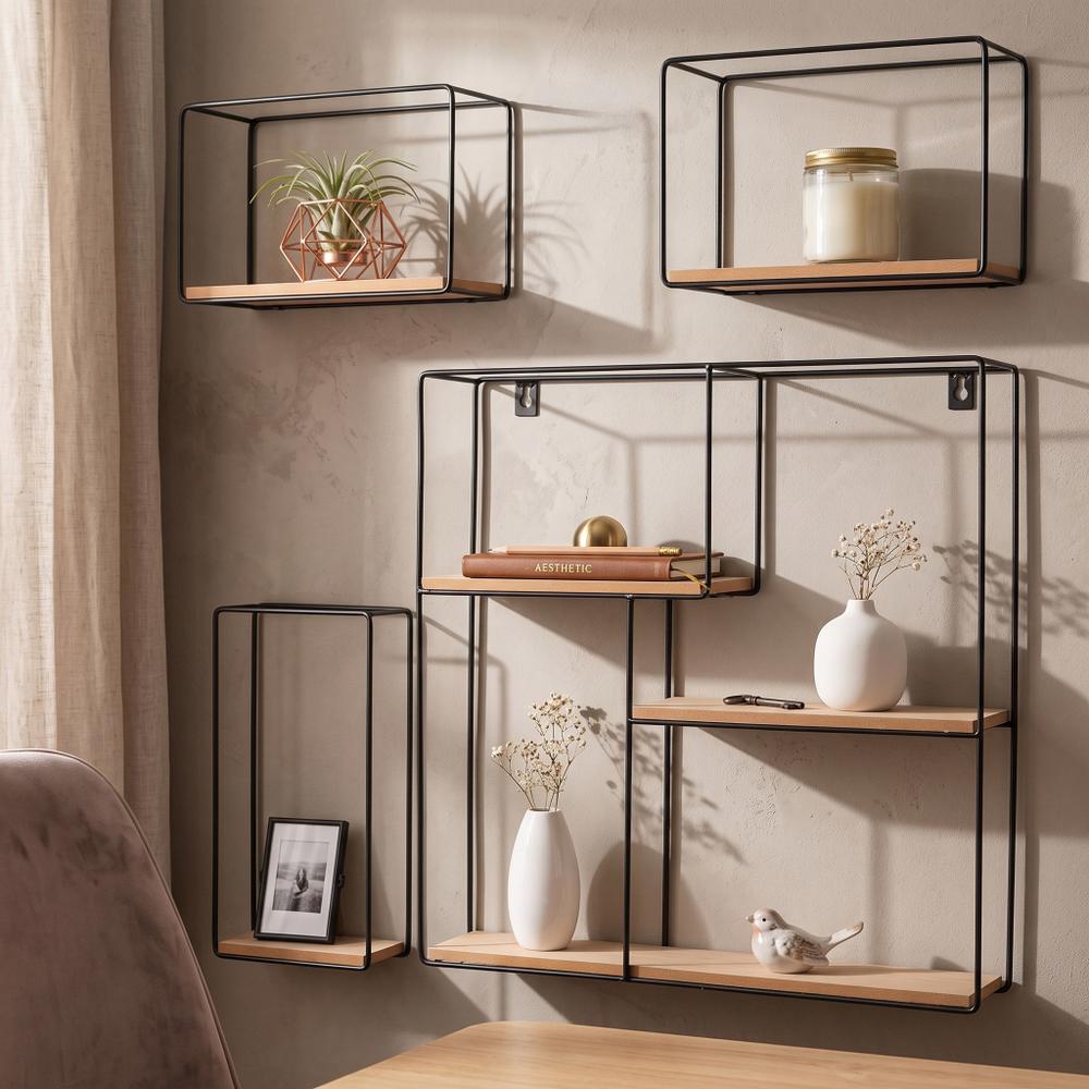 Zestaw 4 półek ściennych LOFT Metalowe Industrial CFZL-TSF011