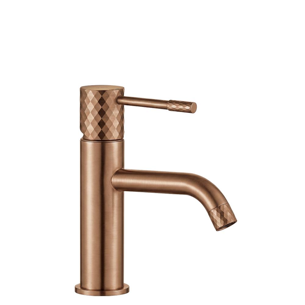 Βρύση νιπτήρα Rea Lungo Diamond Brush Copper Χαμηλή