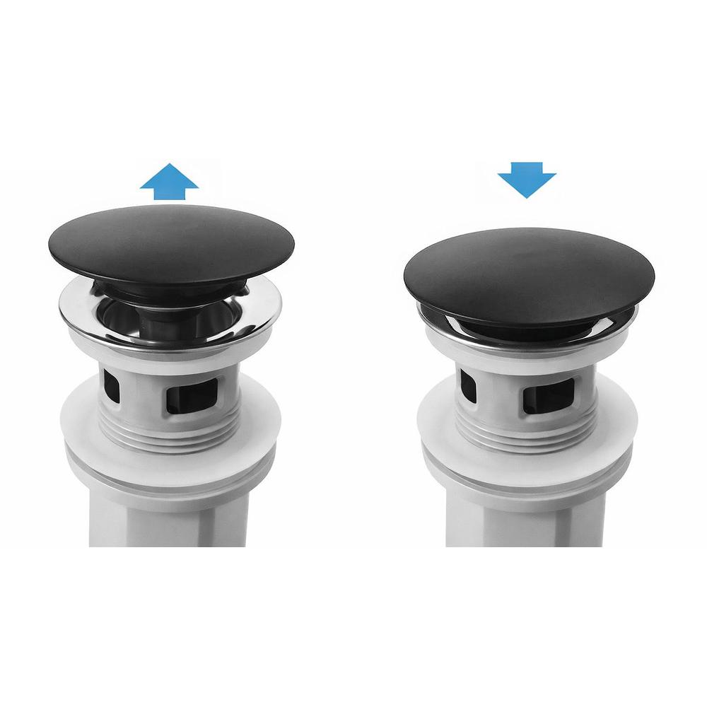 Syfon umywalkowy z korkiem klik-klak Rea Flow Czarny