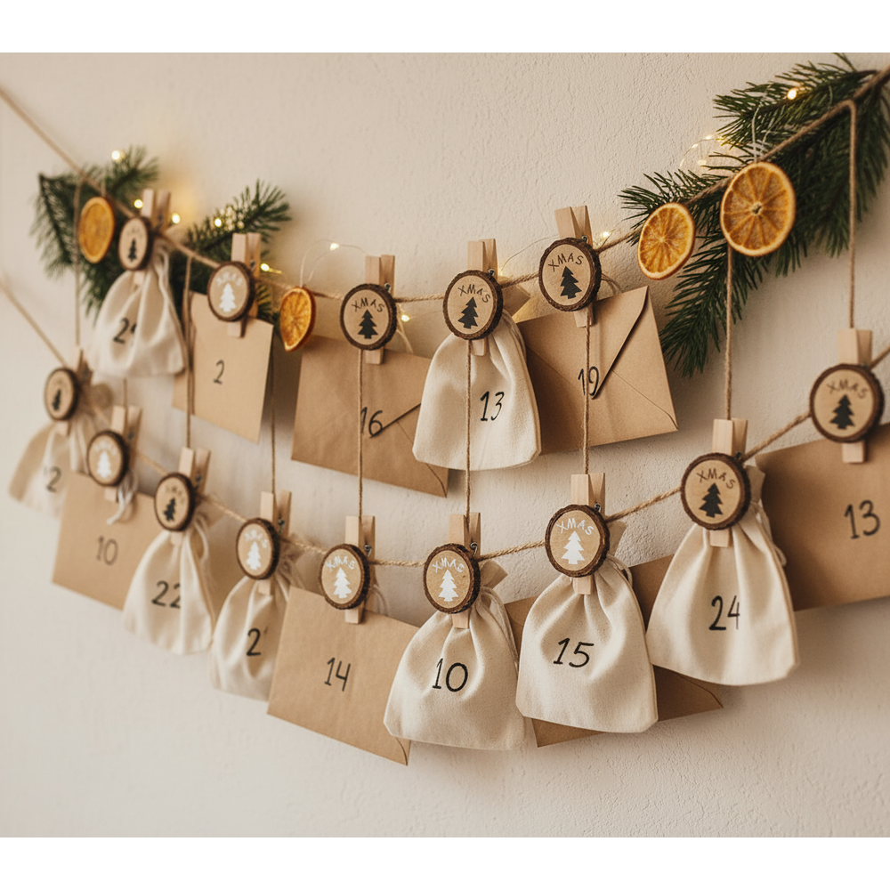 KLAMERKI DREWNIANE 8 SZTUK CHOINKI KL-21X11