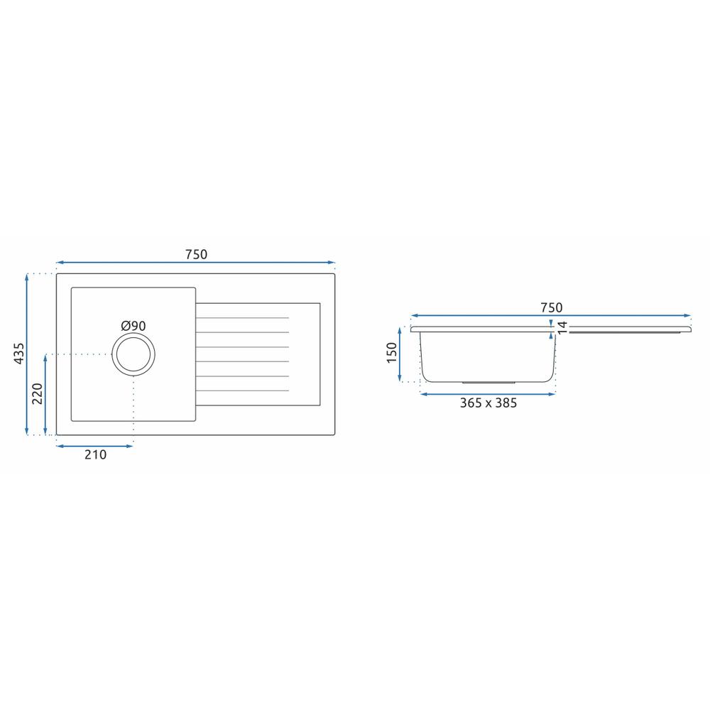Granito kriauklė DAG smėlio spalvos