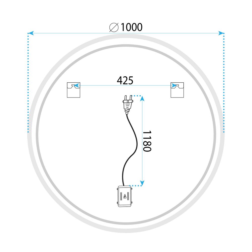 LUSTRO ŚCIENNE LED 100cm FFJ100