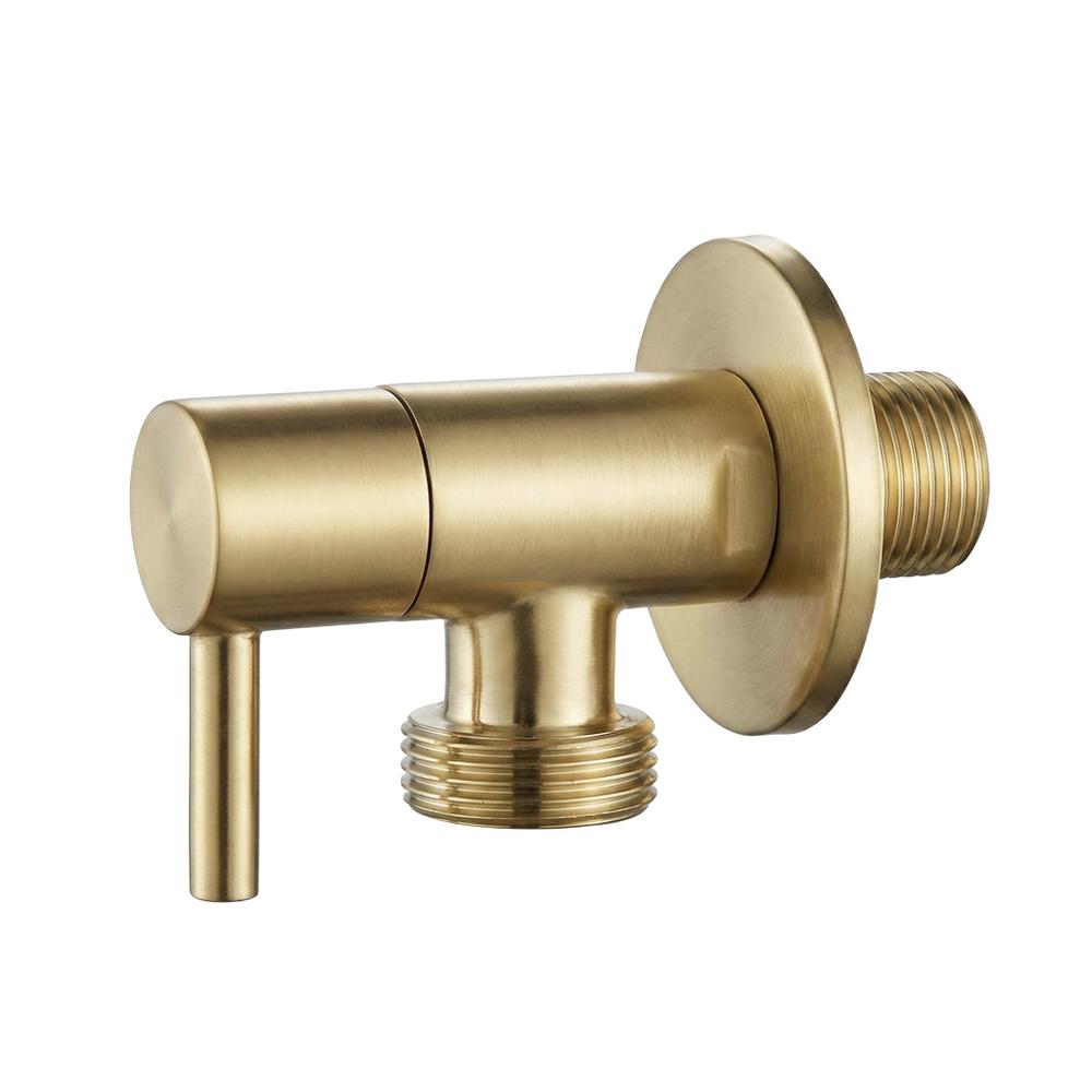Valvola ad angolo 1/2" x 3/4" Brush Gold