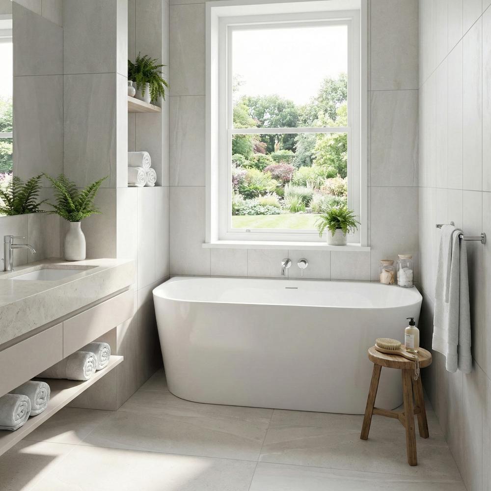 Wall acrylic bath CAPRI SLIM 150cm