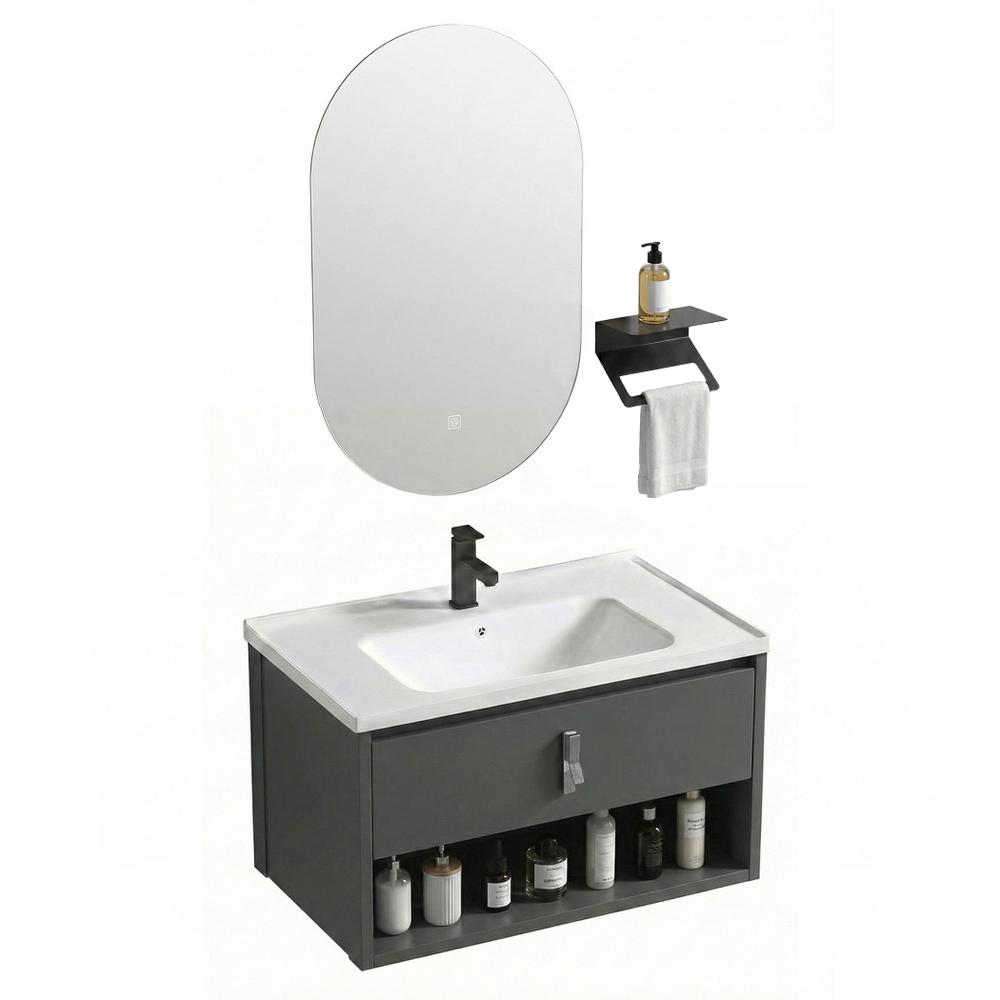 Conjunto de muebles de baño con lavabo Toledo 60cm Grey