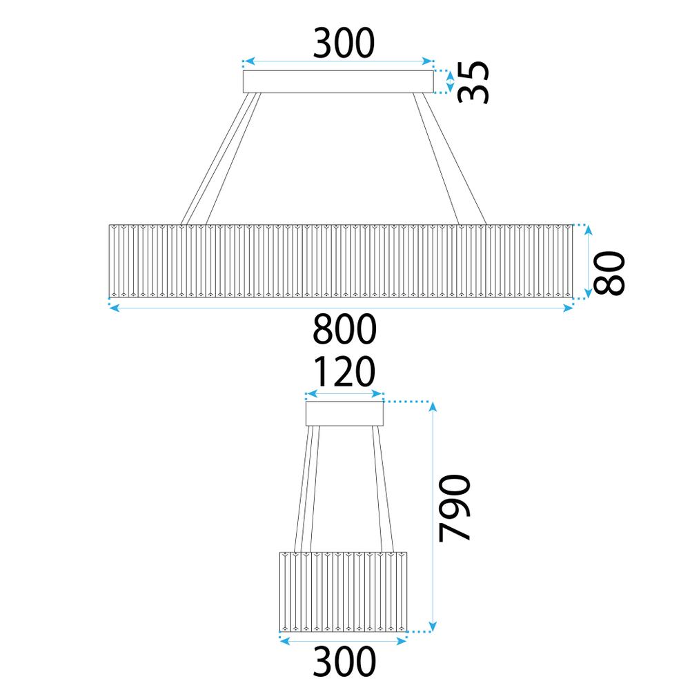 Пендел LED APP1547-CP CHROME