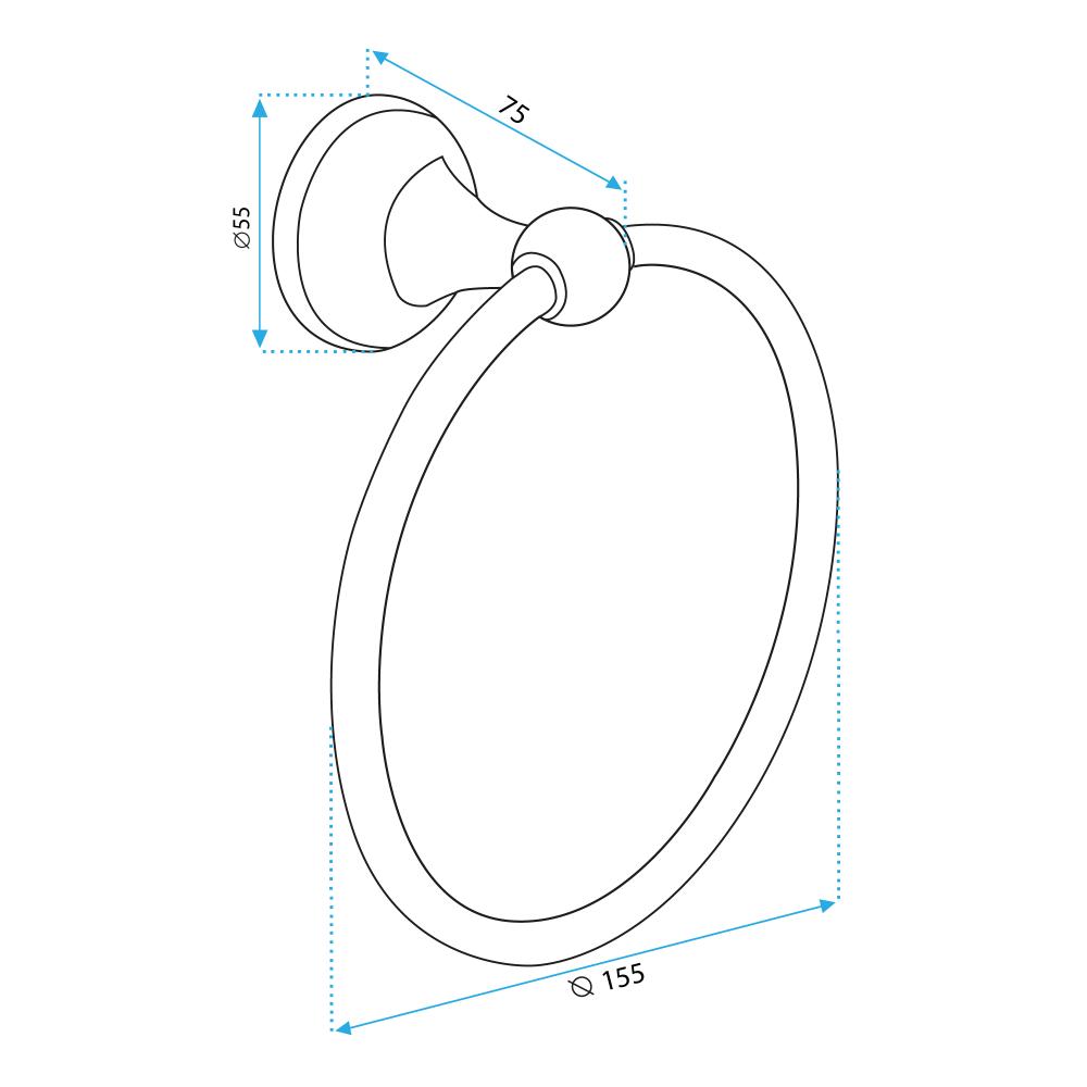 Вішалка для ванної Black 332867A RETRO