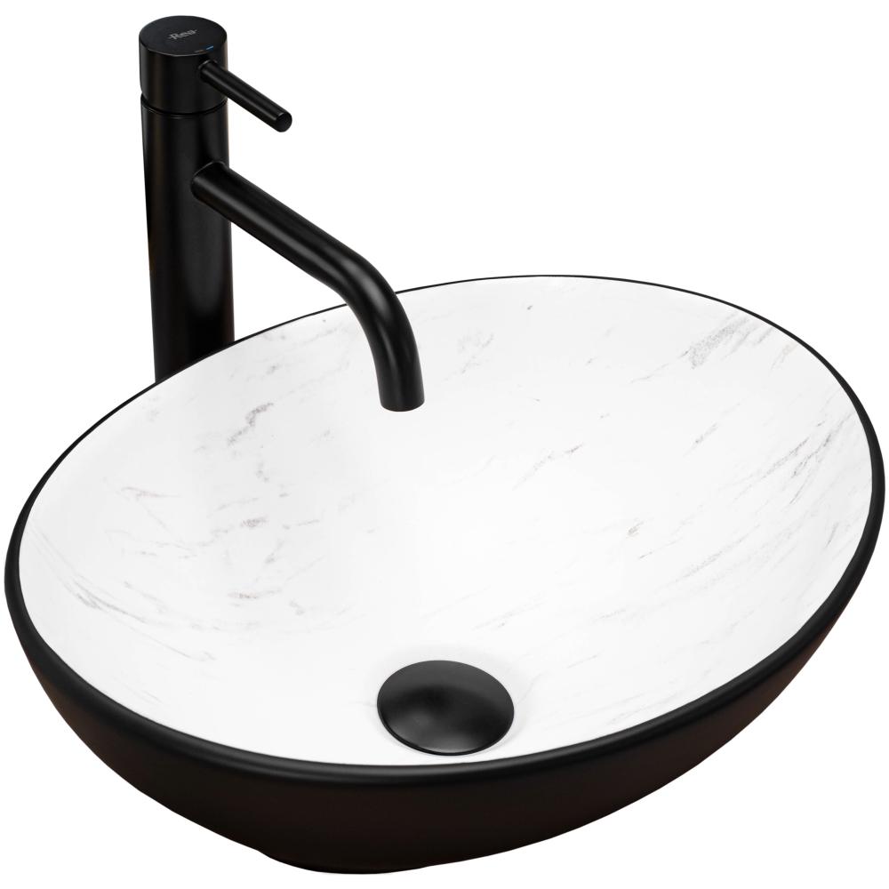 Nadgradni umivaonik Rea Sofia Black Calala Matt