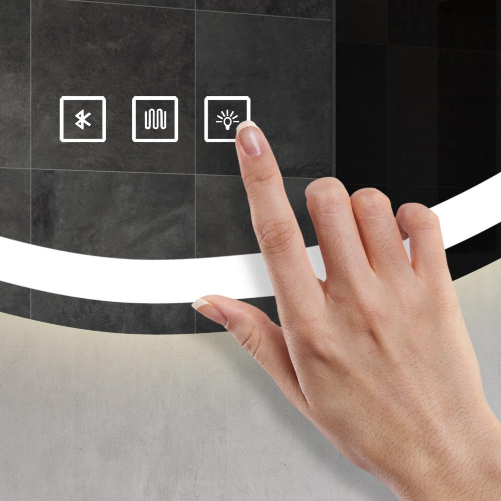 MIROIR MURAL LED AVEC FONCTION BLUETOOTH 70x100cm FOG