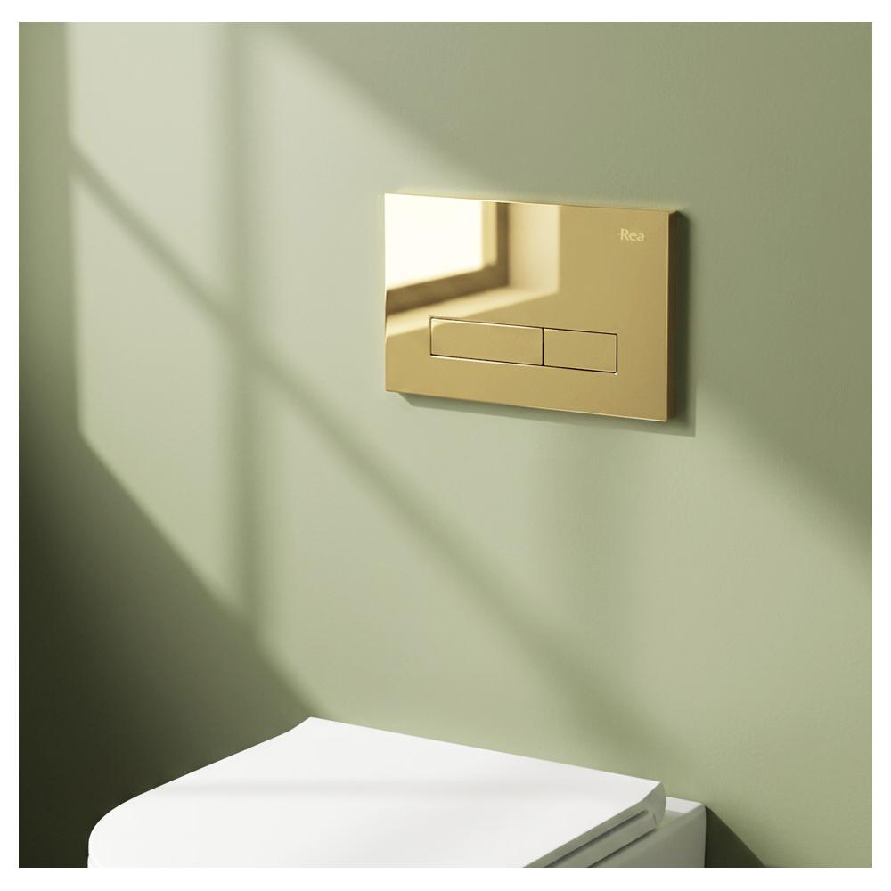 Toilet Flush Button Rea HD K011A-Q Gold