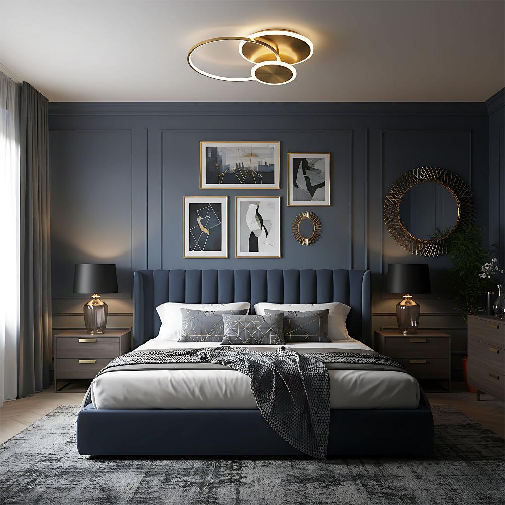 Люстра стельова APP1711-C Brush Gold  LED