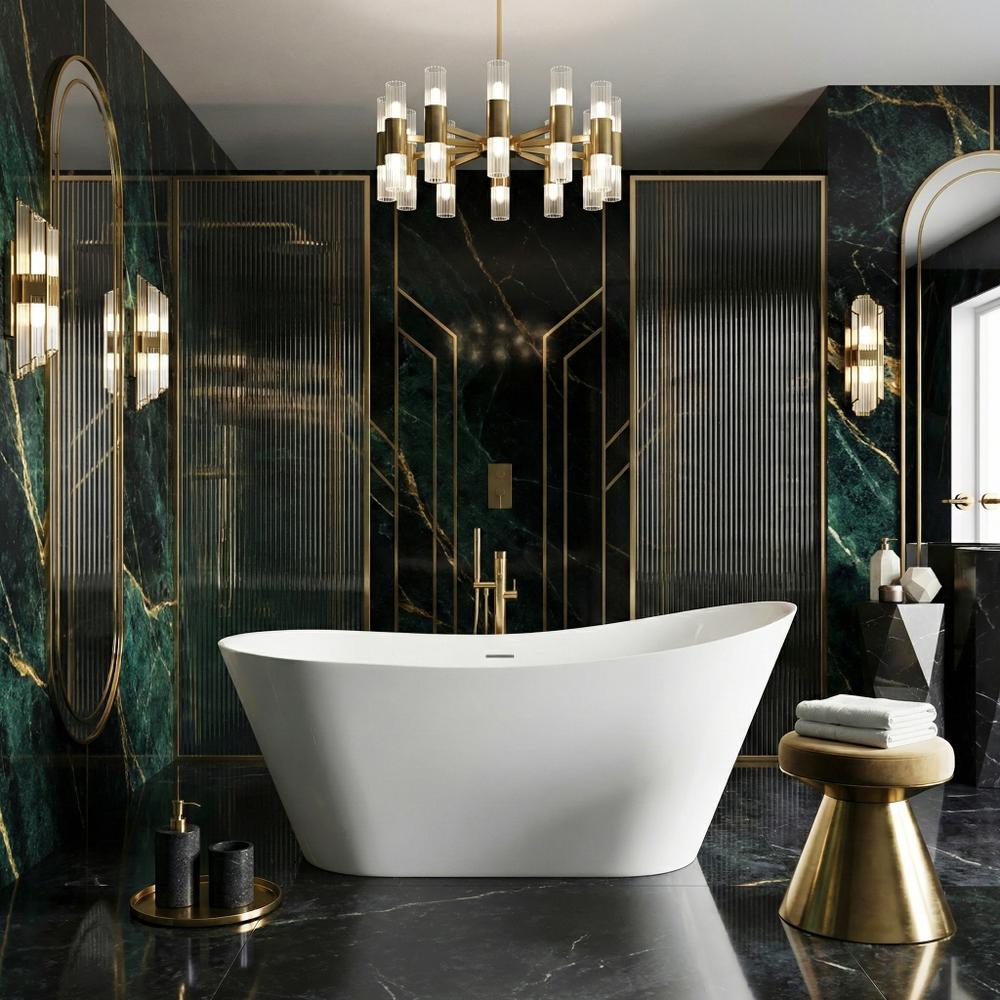 Ελεύθερα τοποθετημένη ακρυλική μπανιέρα Lusso Slim 170