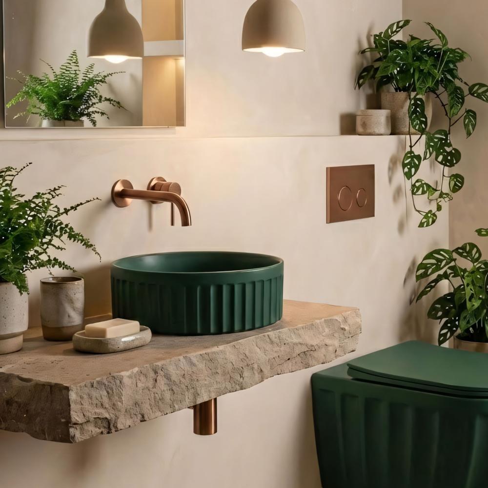 Umywalka nablatowa Rea DUO Matcha Matt