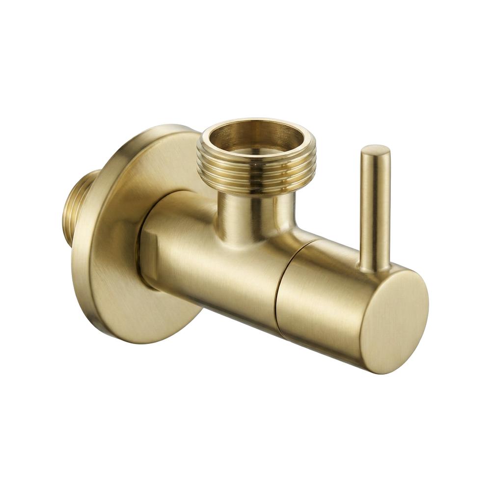 Valvola ad angolo 1/2" x 3/4" Brush Gold