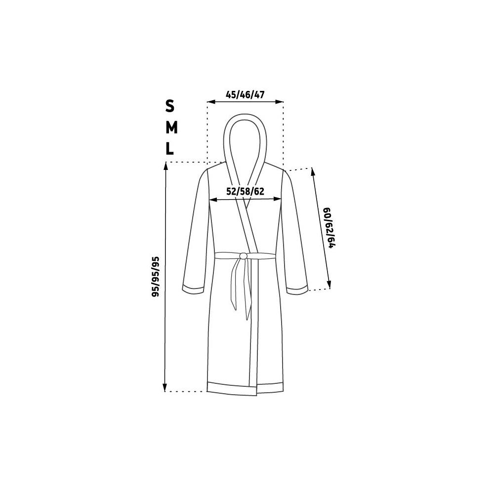 Bathrobe Grey Bear L