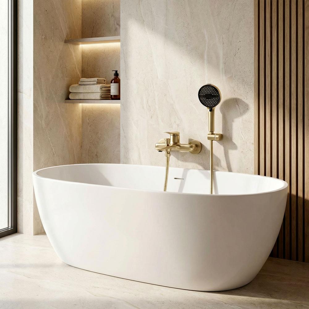 Смесител за вана PREMIUM REA Vision Brush Gold