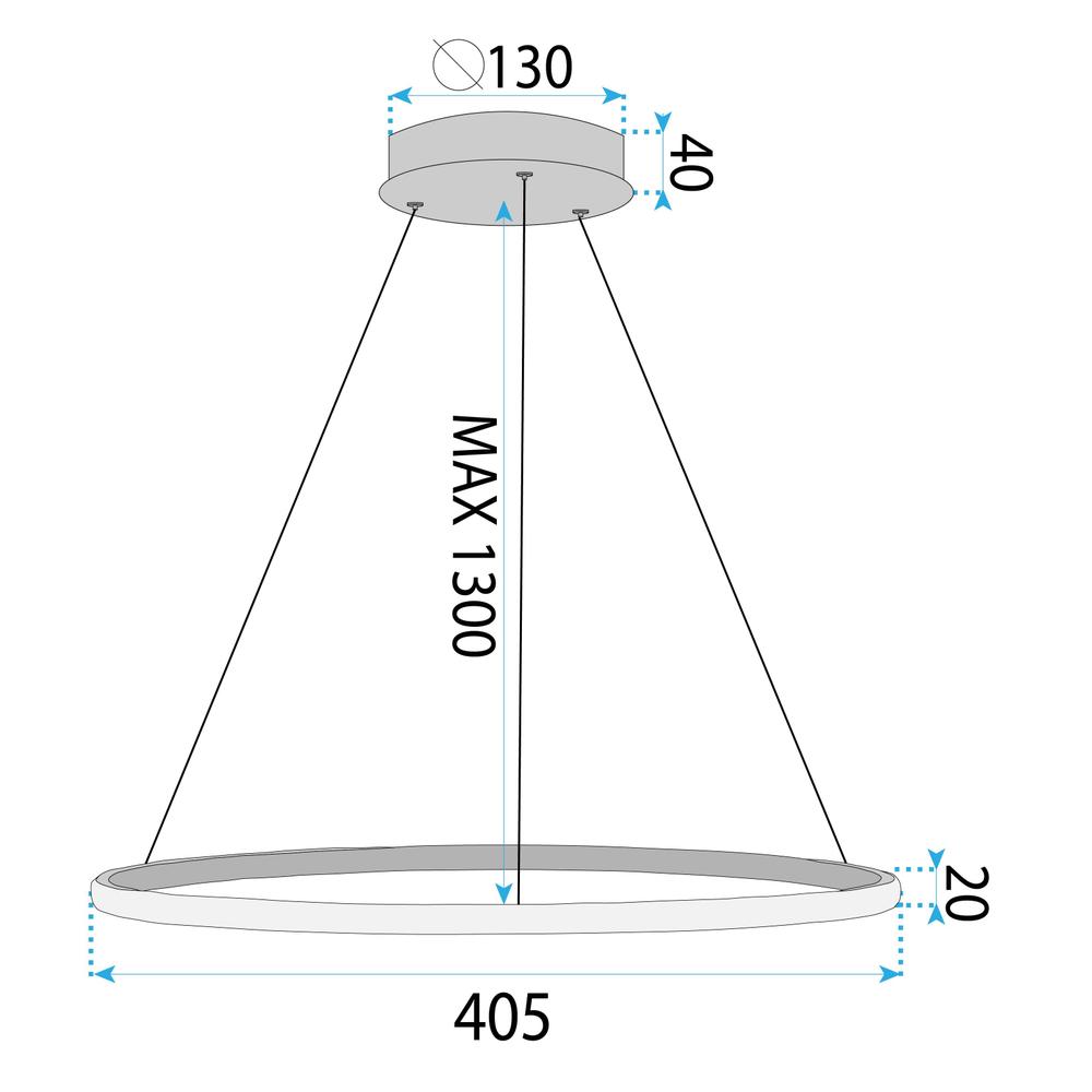 Lampa wisząca LHJ001-CP 40 cm GOLD