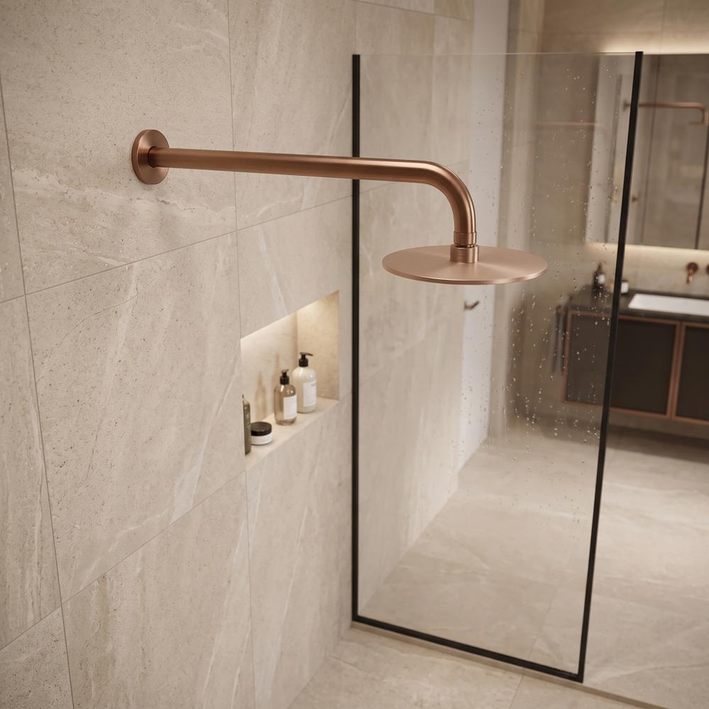 Ramię do deszczownicy okrągłe REA JS-9021 40cm Miedź szczotkowana