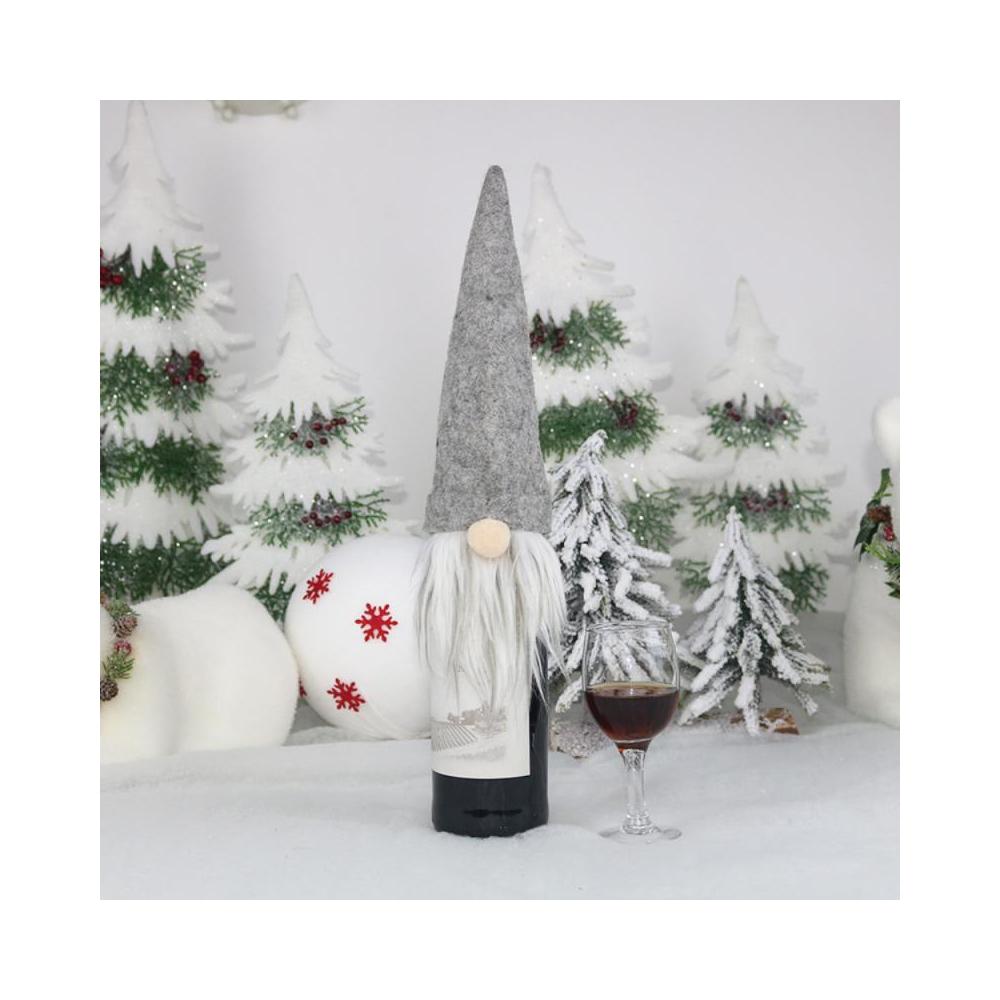 Pokrowce świąteczne na butelkę Mikołaj 6 szt KF323-6